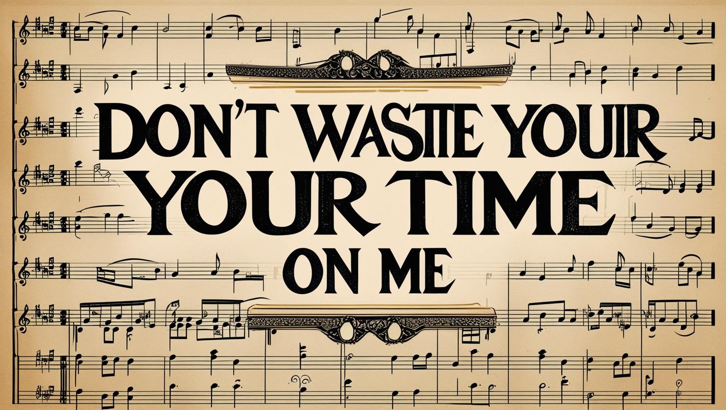 Don’t Waste Your Time on Me